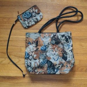 *Last Chance* Bueno Cat Tapestry Purse Set